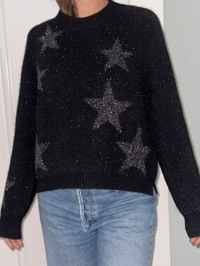 All Saints Starlet Shimmer Star Wool Blend Sweater